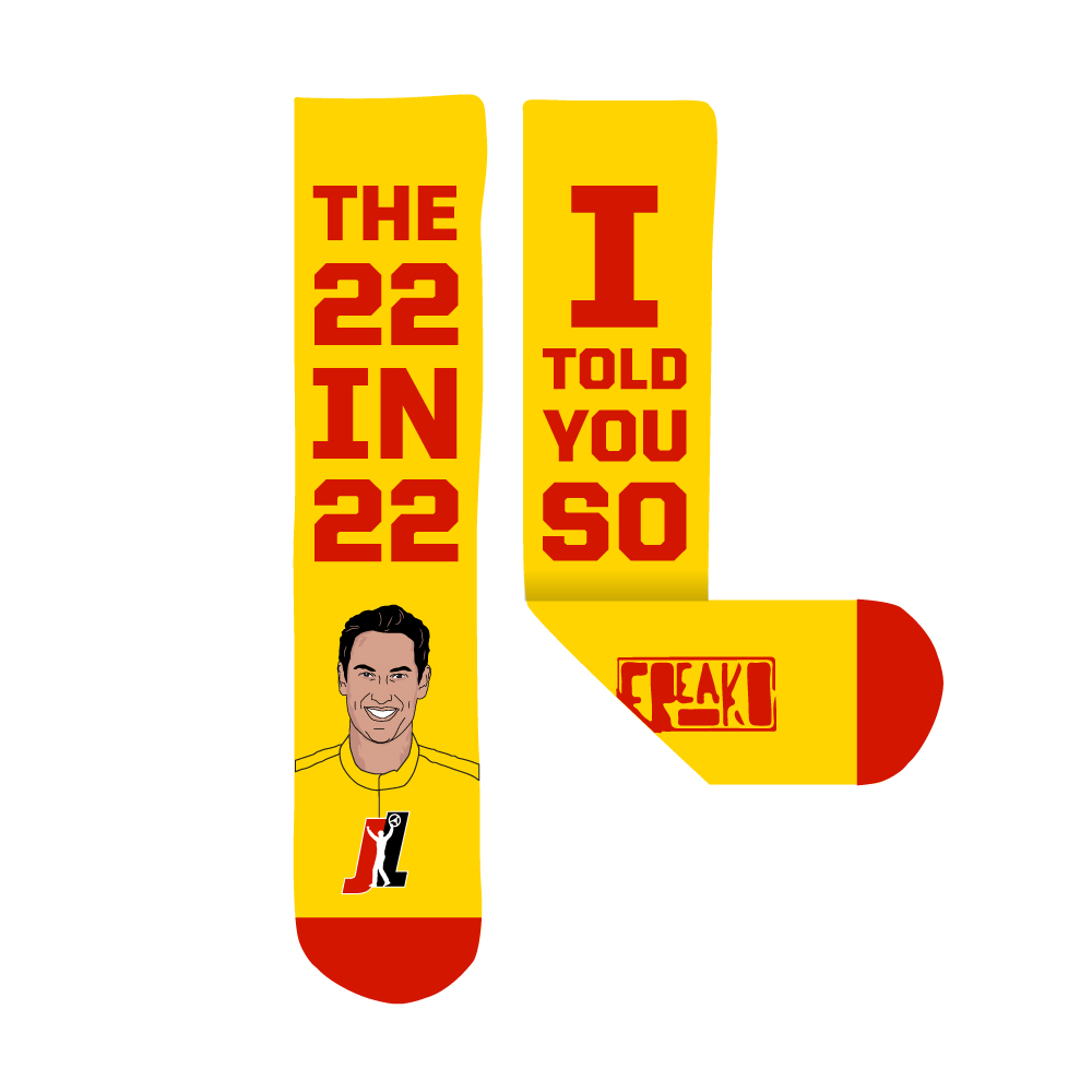 The 22 in 22 I Told You So Yellow & Red Socks